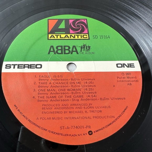 Abba - The Album Vinyl LP Record 1977 Epic Take A Chance On Me! Vintage - Picture 3 of 12